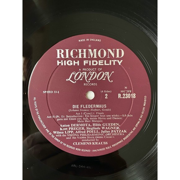 Strauss Die Fledermaus London RS 62006 Vienna Philharmonic 2 LP Box NM Opera - Picture 6 of 8